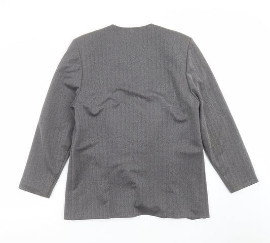 Karelia Womens Grey   Jacket Suit Jacket Size 14