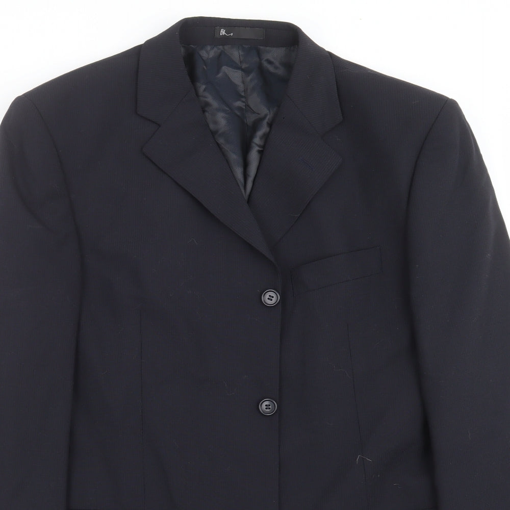 BHS Mens Blue Striped  Jacket Suit Jacket Size 40