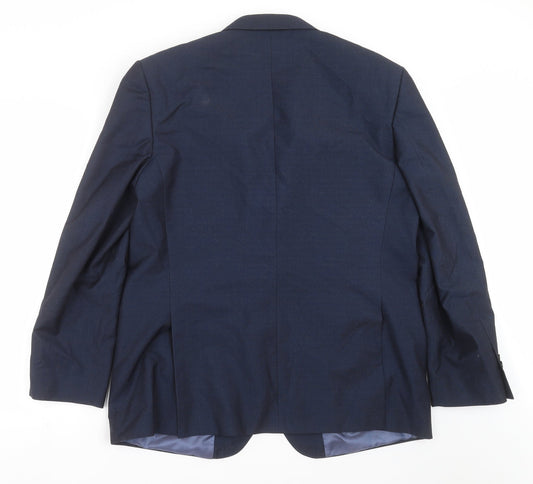 Burton Mens Blue   Jacket Suit Jacket Size 46  - Tailored fit