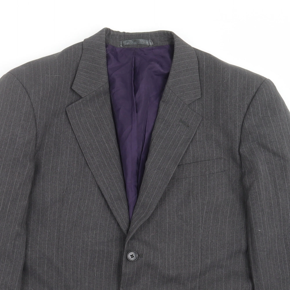Taylor & Wright Mens Grey Striped  Jacket Suit Jacket Size 38