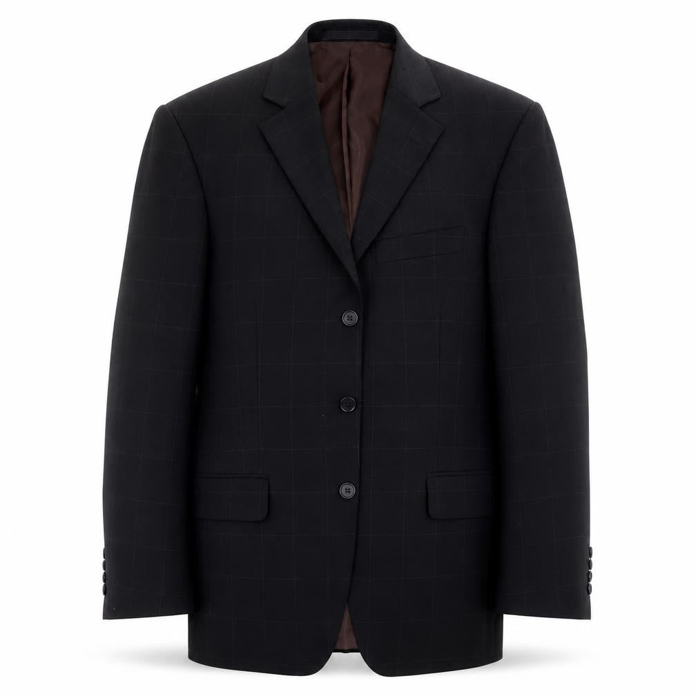 Marks and Spencer Mens Black Check  Jacket Suit Jacket Size 36