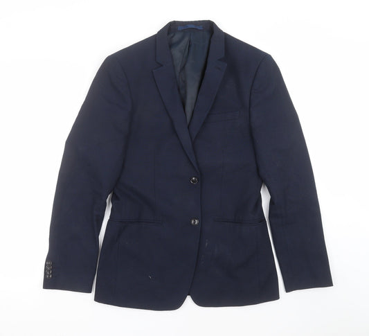 Topman Mens Blue   Jacket Suit Jacket Size 38