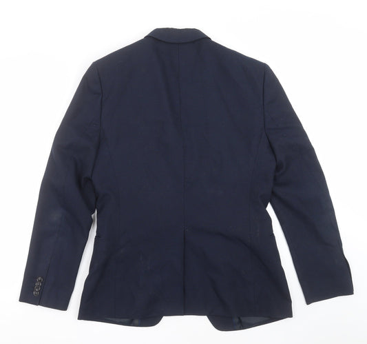 Topman Mens Blue   Jacket Suit Jacket Size 38
