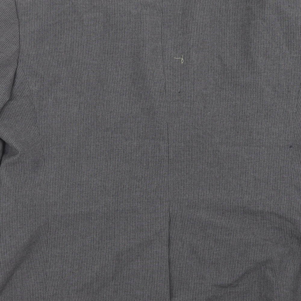 Cedar Wood State Mens Grey Striped  Jacket Suit Jacket Size 44