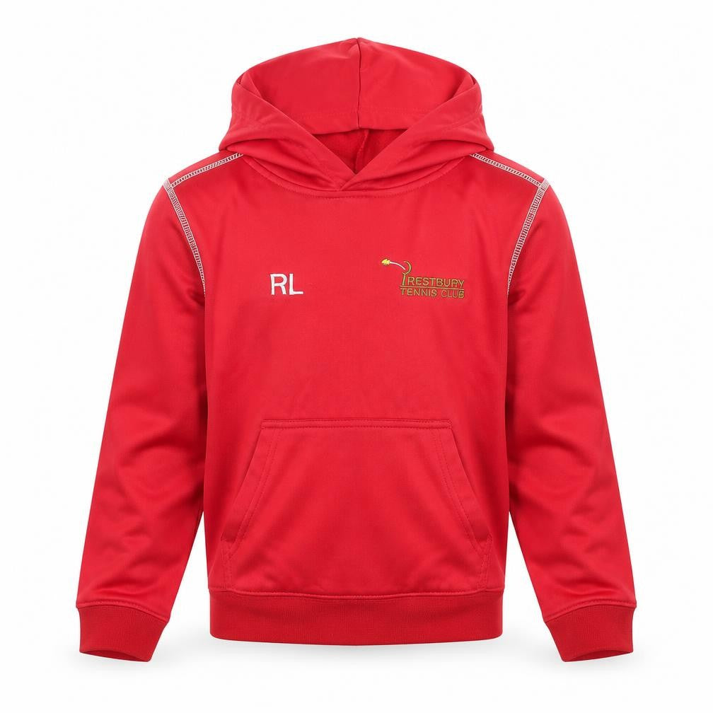 Printer Boys Red   Pullover Hoodie Size 5-6 Years  - Prestbury Tennis Club