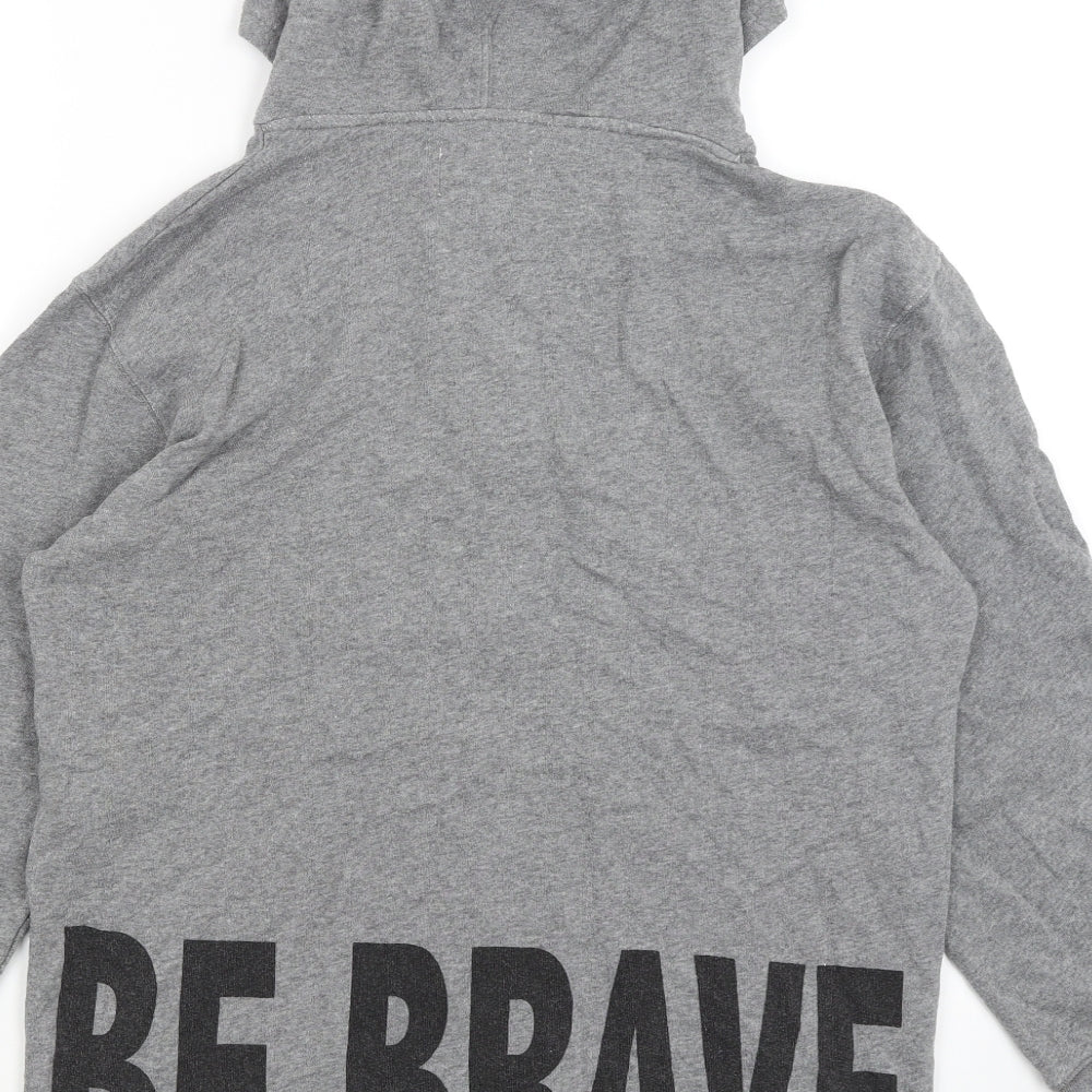 NEXT Womens Grey   Pullover Hoodie Size M  - Be Brave