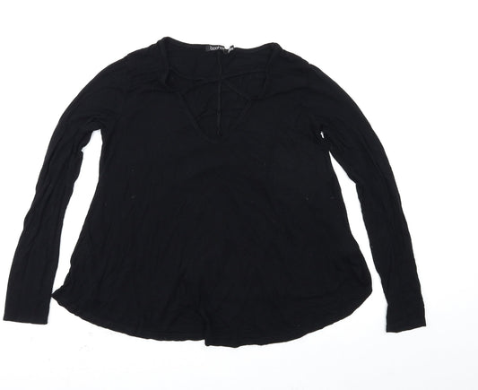 Boohoo Womens Black   Basic T-Shirt Size 8