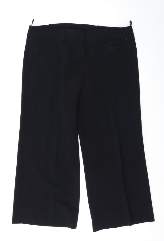 Preworn Womens Black   Trousers  Size 38 L25 in