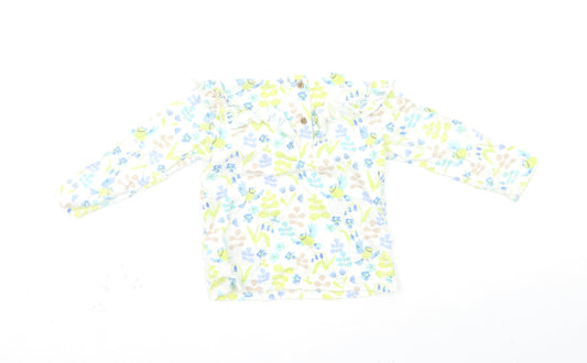Marks and Spencer Girls Multicoloured Fair Isle  Basic T-Shirt Size 12-18 Months