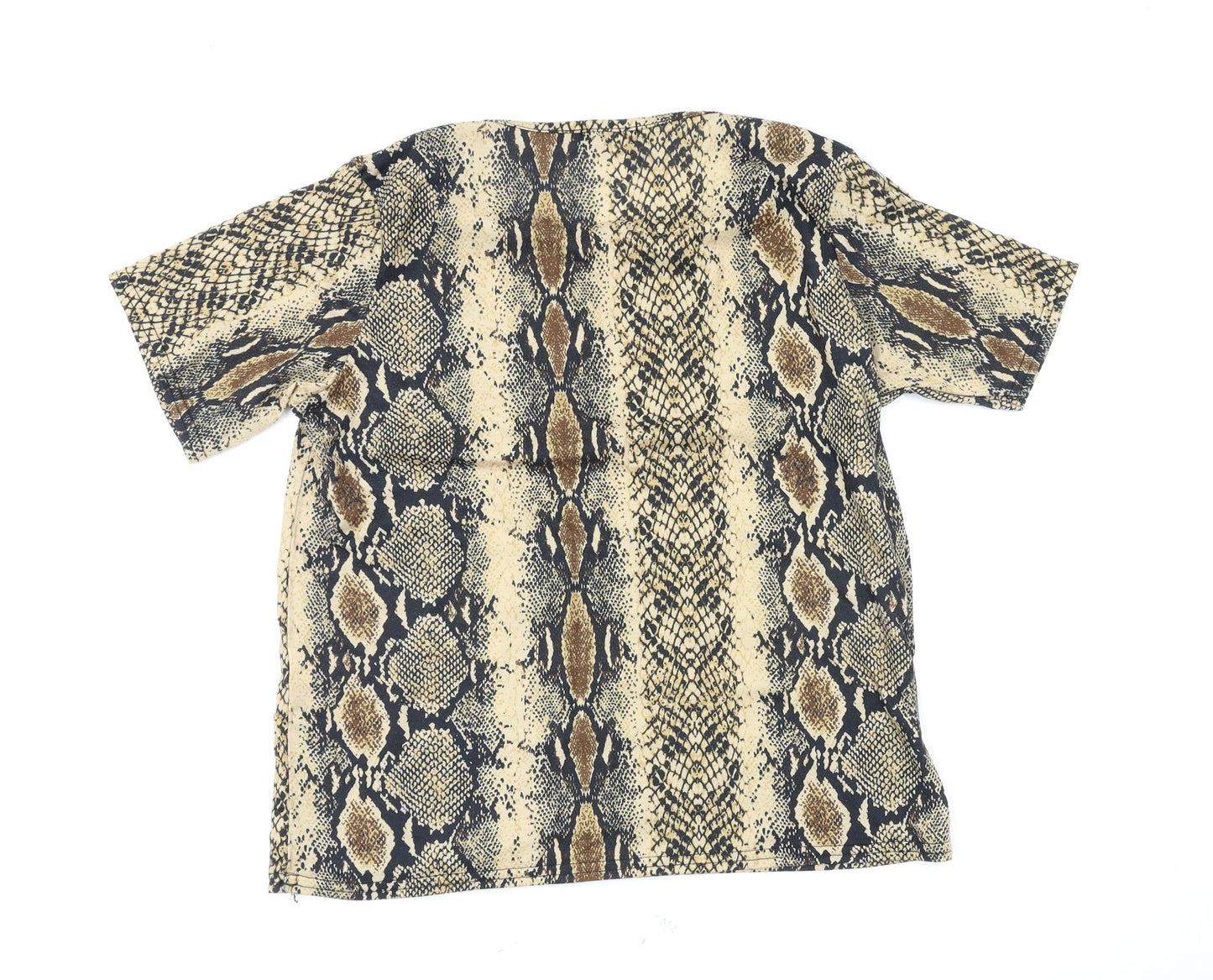 PRETTYLITTLETHING Womens Multicoloured Animal Print  Basic T-Shirt Size 14