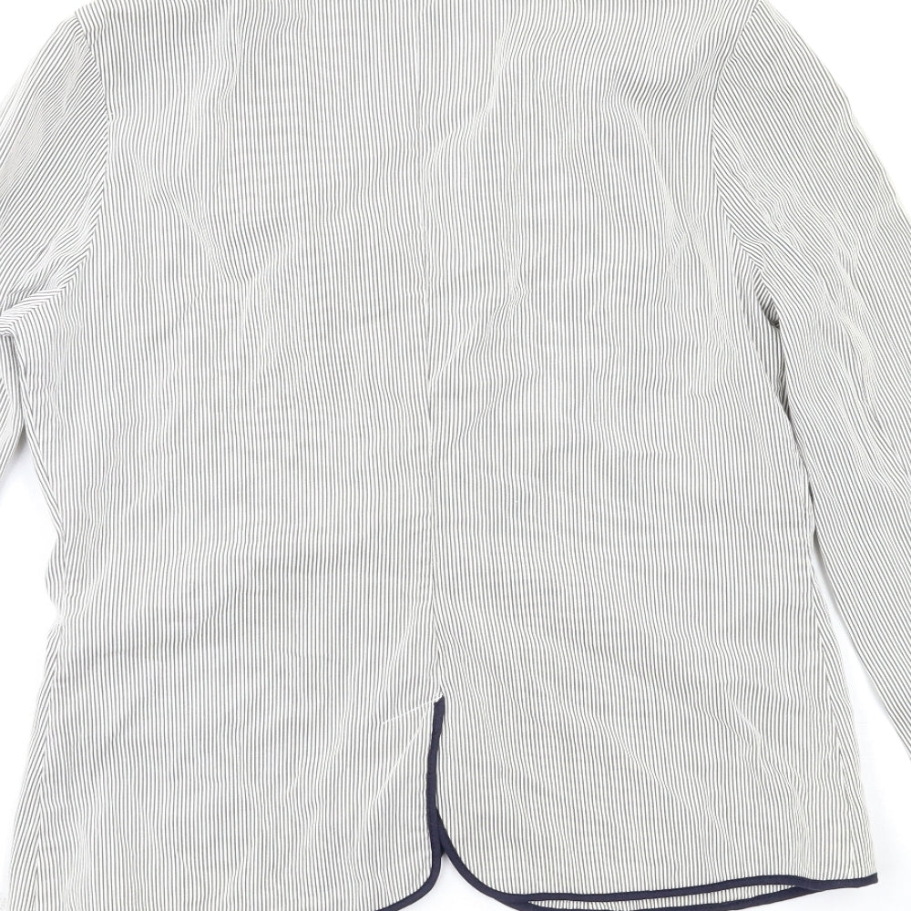 George Womens Grey Striped  Jacket  Size 10