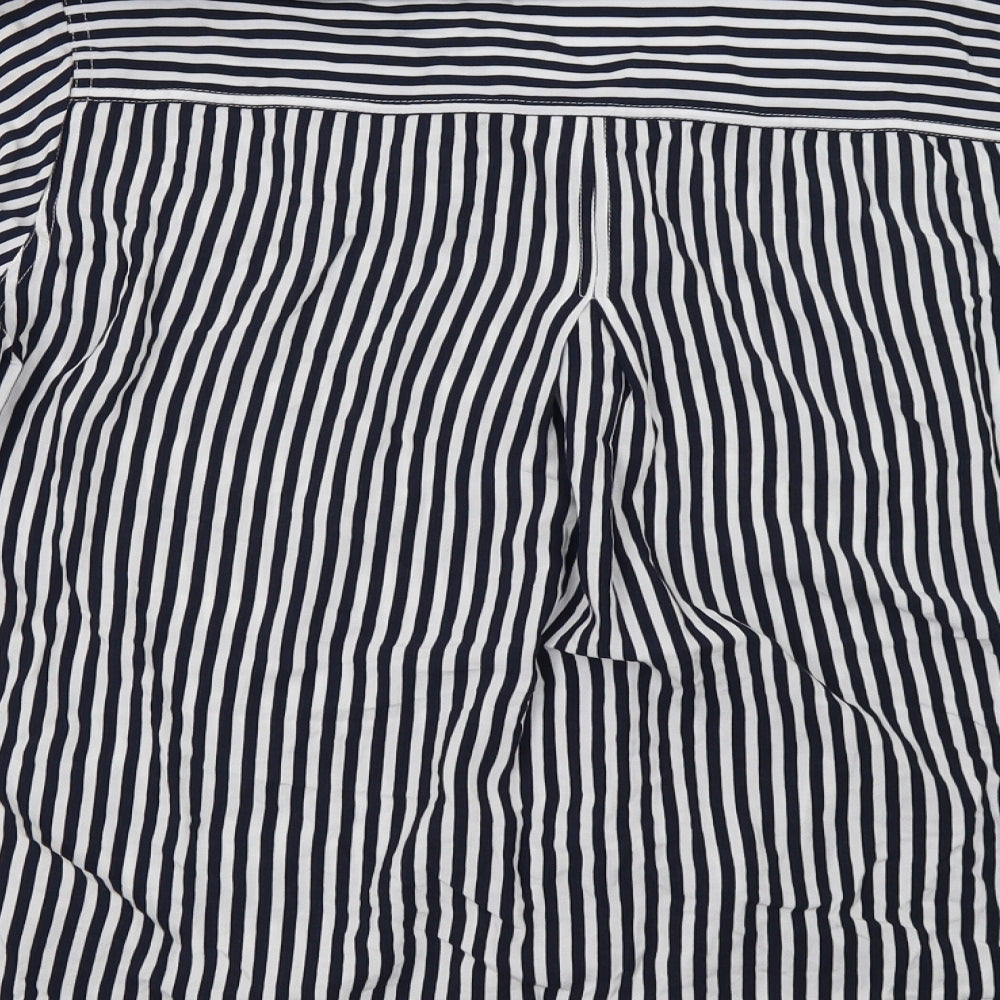 Velvet Heart Womens Blue Striped  Basic Button-Up Size XL