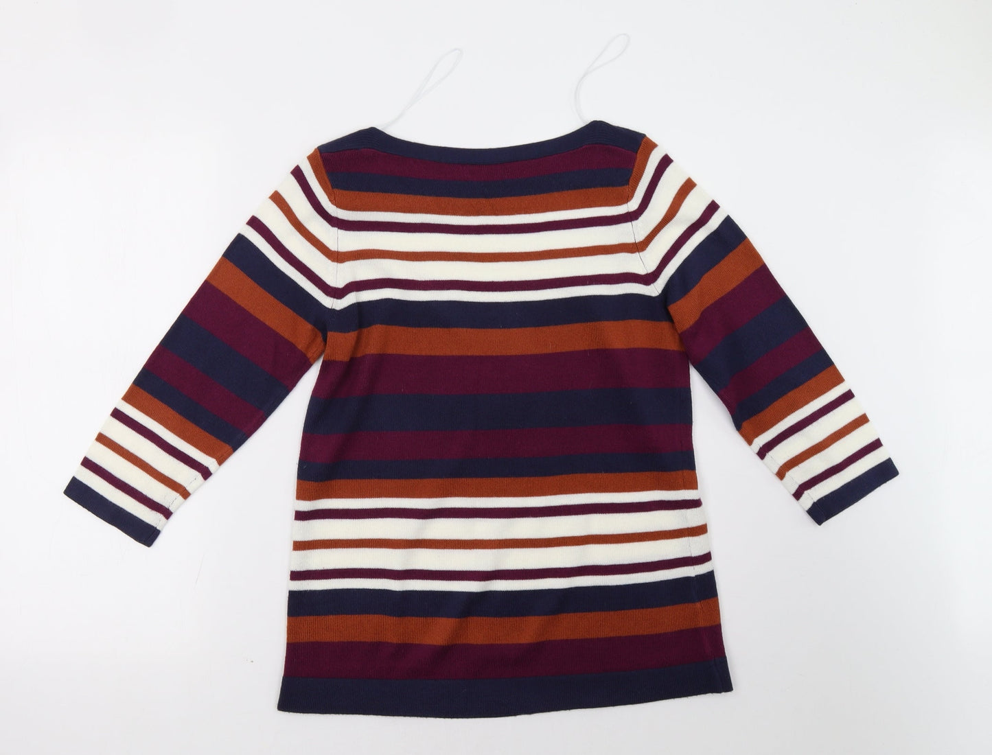 Matalan Womens Purple Striped  Pullover Sweatshirt Size 12
