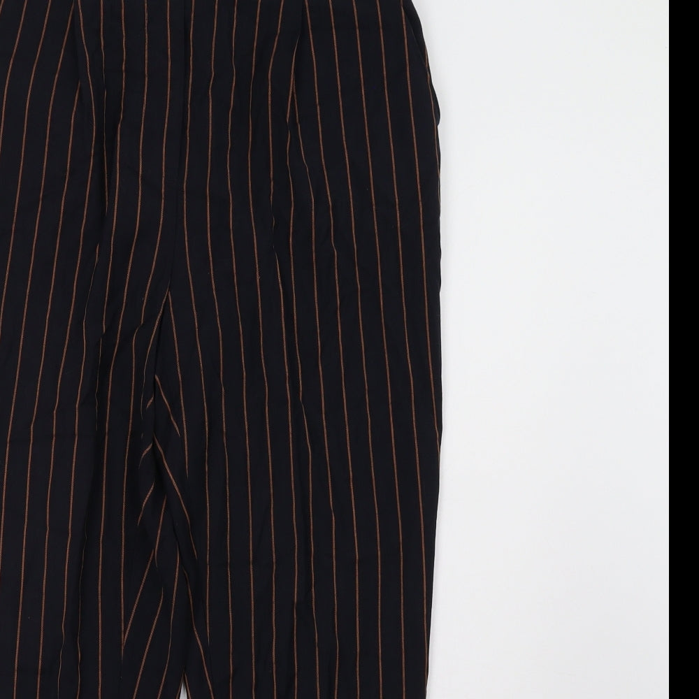 New Look Womens Blue Striped  Trousers  Size 10 L28 in