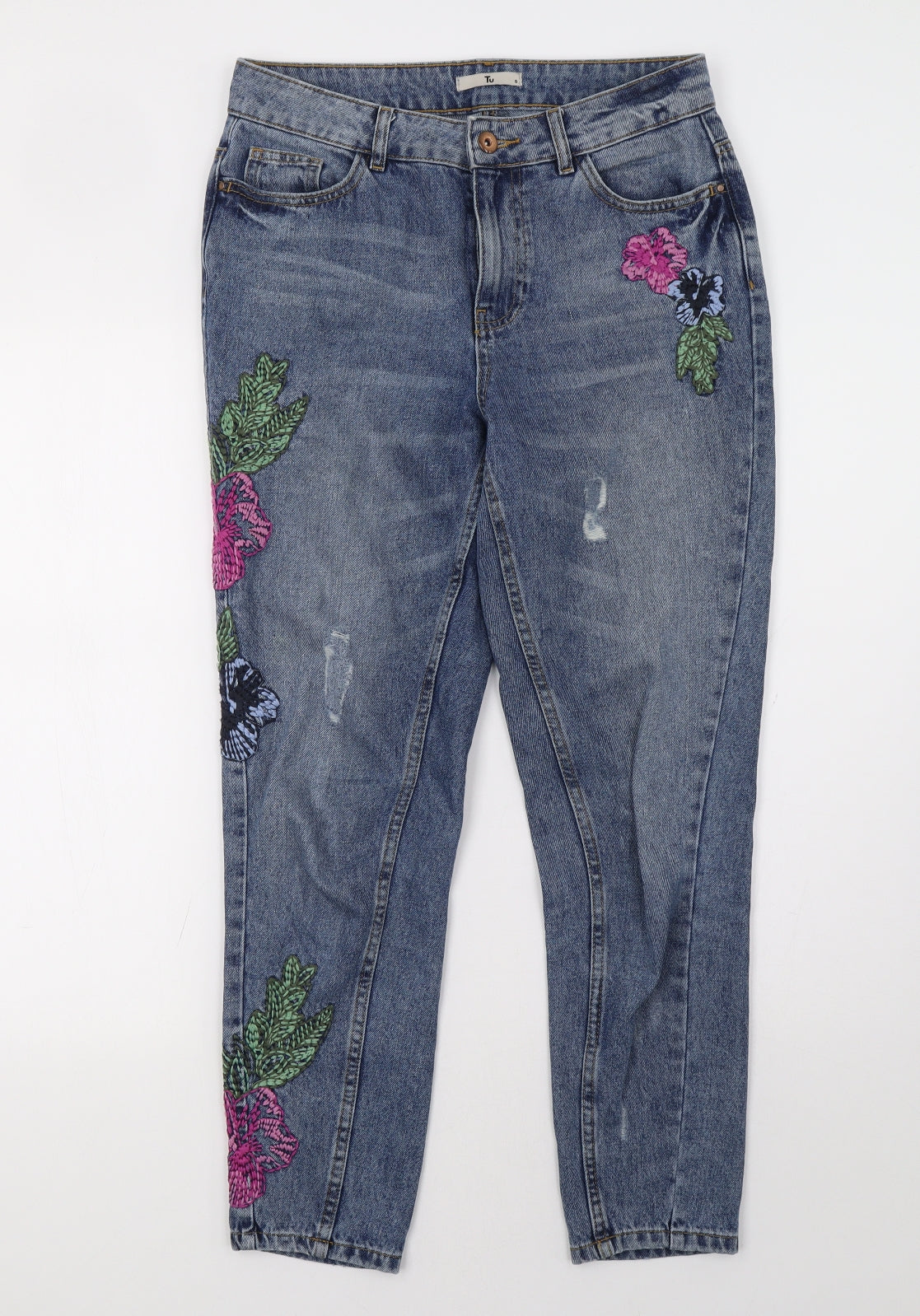 Sainsburys Womens Blue   Straight Jeans Size 8 L29 in