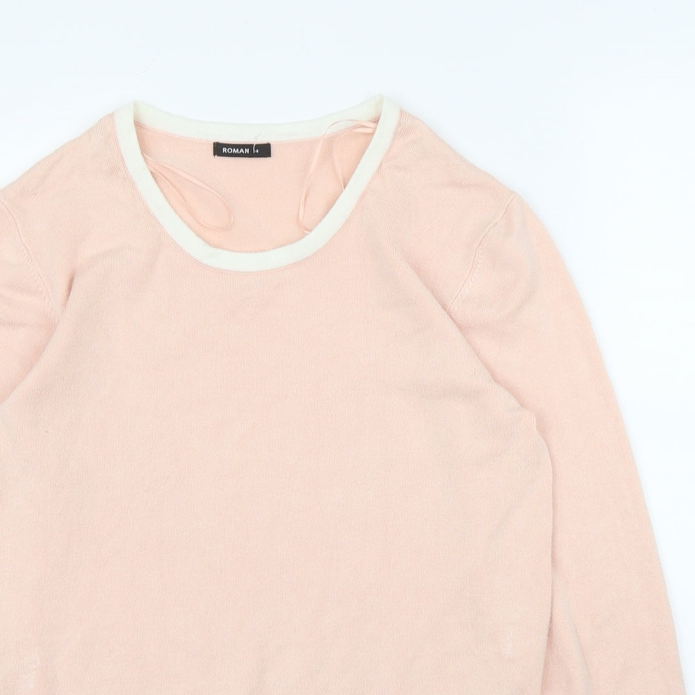 Roman Womens Pink   Pullover Jumper Size 14