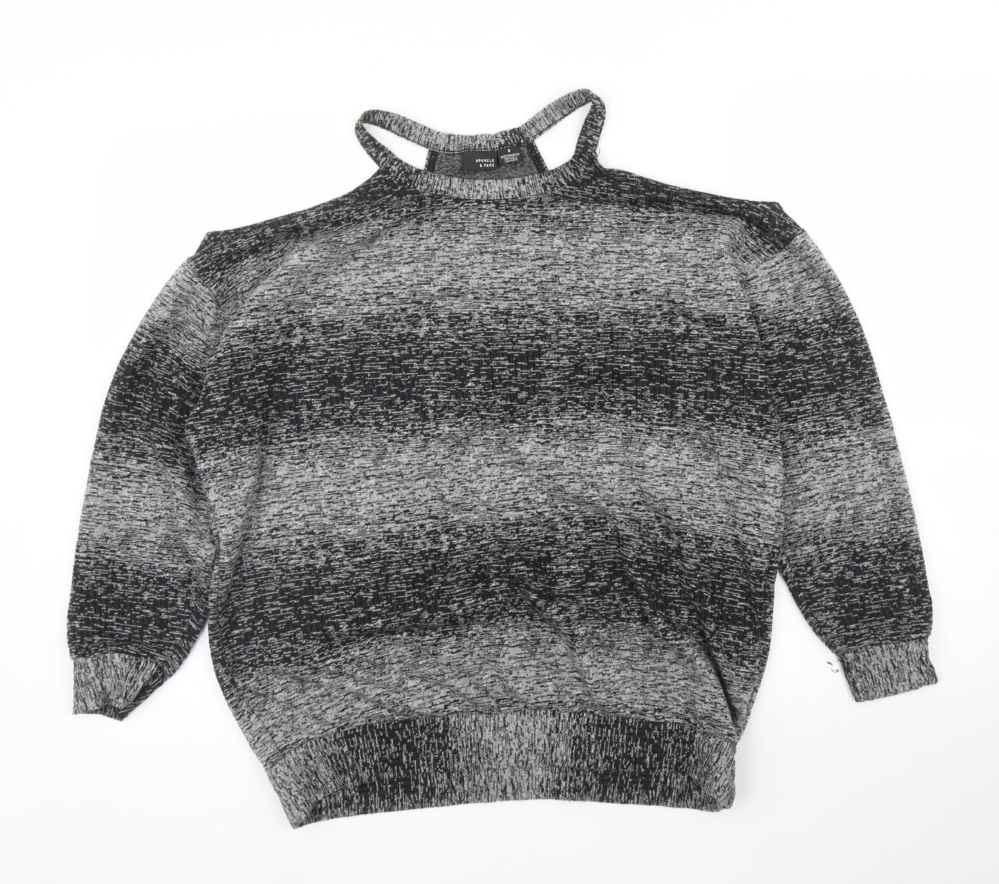 Sparkle & Fade Womens Grey   Pullover Jumper Size S