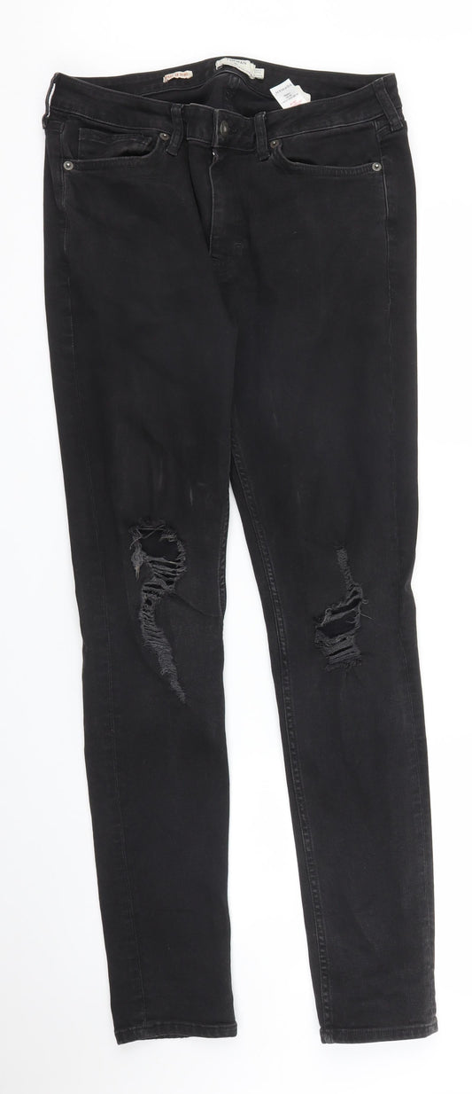 Topman Mens Black  Denim Skinny Jeans Size 30 in L31 in