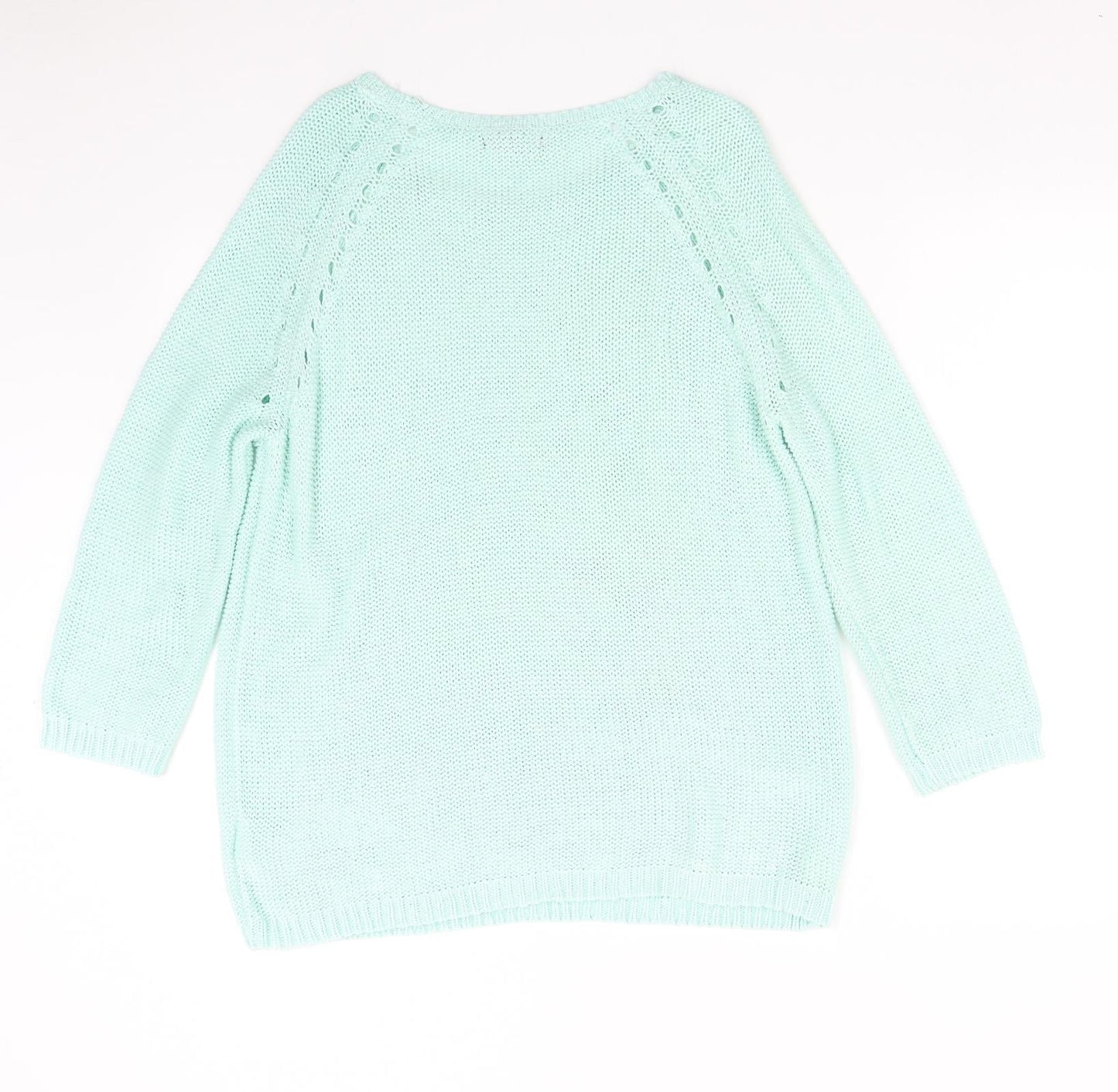 H&M Womens Green  Knit Pullover Jumper Size M