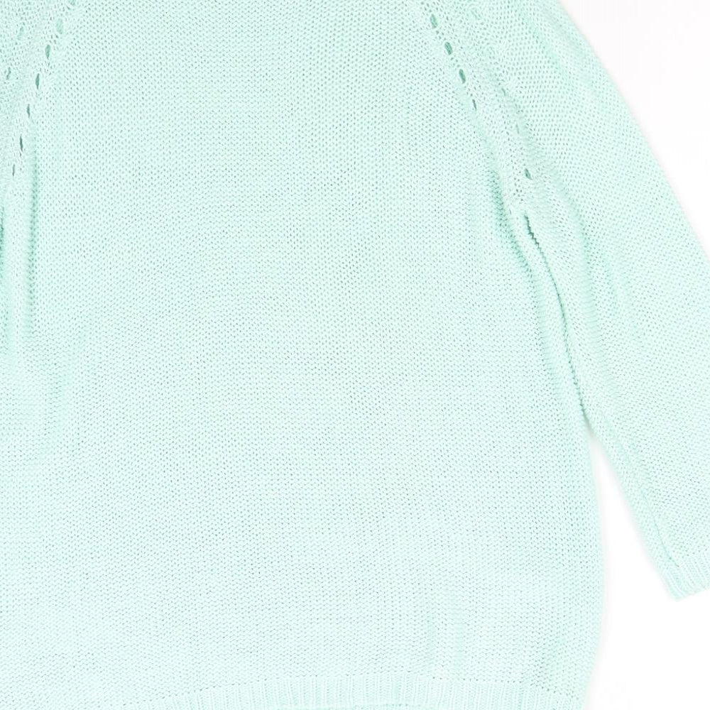 H&M Womens Green  Knit Pullover Jumper Size M