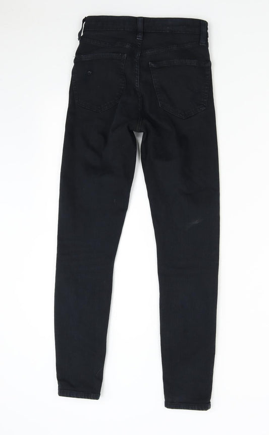 Topshop Womens Black  Denim Skinny Jeans Size 25 L26 in
