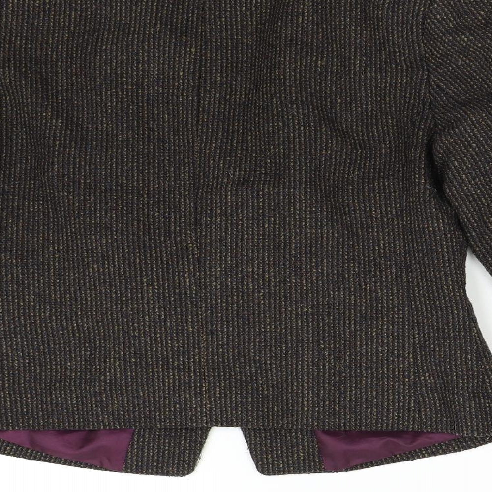 New Look Womens Multicoloured  Tweed Jacket Blazer Size 10