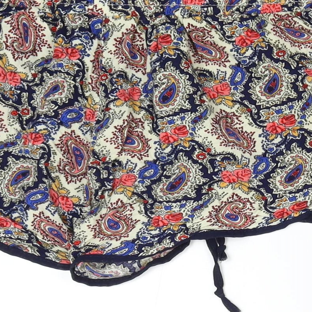 Moda Impression Womens Multicoloured Paisley  Hot Pants Shorts Size M