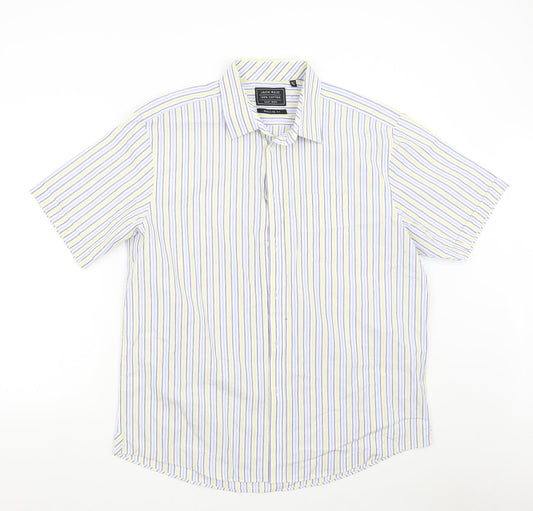 Jack Reid Womens Multicoloured Striped  Basic Button-Up Size 16