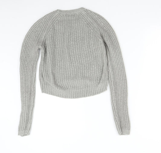 New Look Womens Grey  Knit Pullover Jumper Size 6