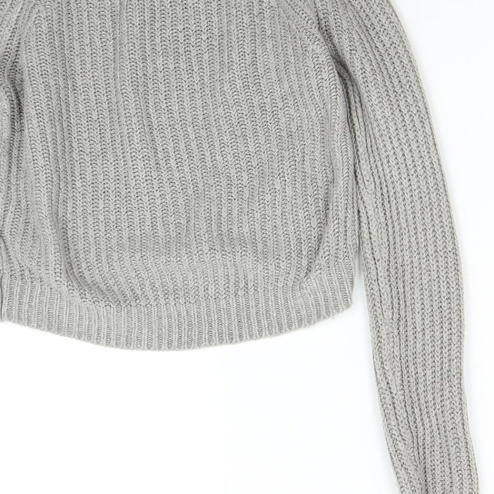 New Look Womens Grey  Knit Pullover Jumper Size 6