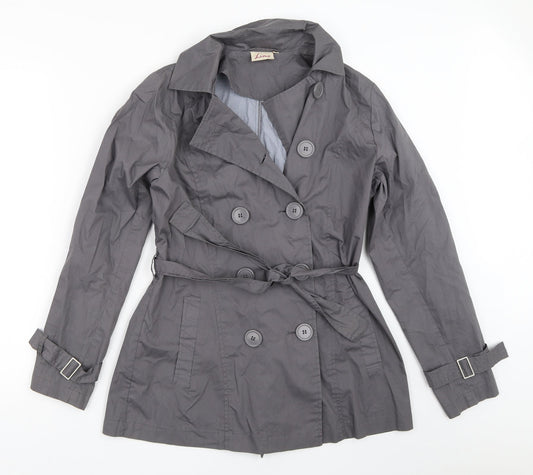 Lime Womens Grey   Pea Coat Coat Size 8