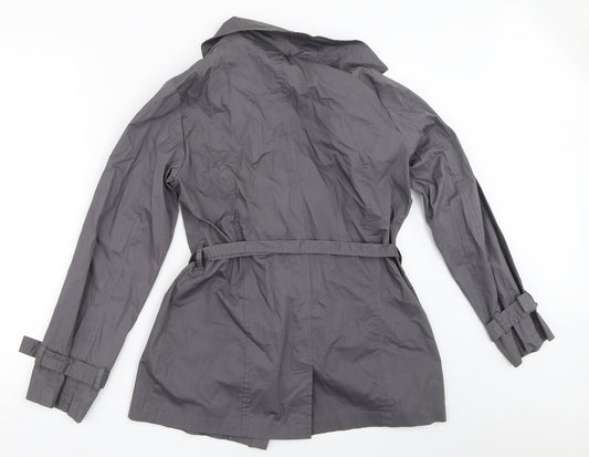Lime Womens Grey   Pea Coat Coat Size 8