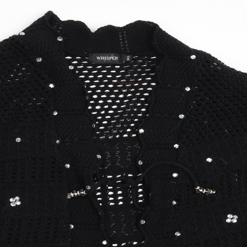 Whisper Womens Black   Cardigan Jumper Size M
