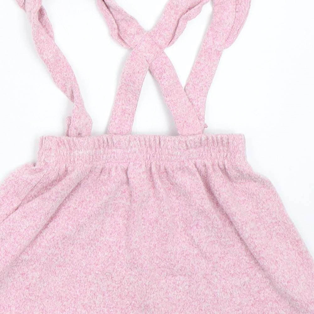 George Girls Pink   Pinafore/Dungaree Dress  Size 12-18 Months