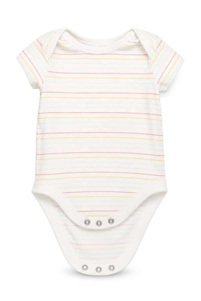 Primark Baby White Striped  Babygrow One-Piece Size 6-9 Months