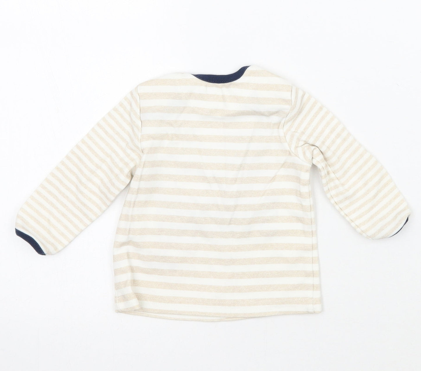 George Baby White Striped  Basic T-Shirt Size 3-6 Months
