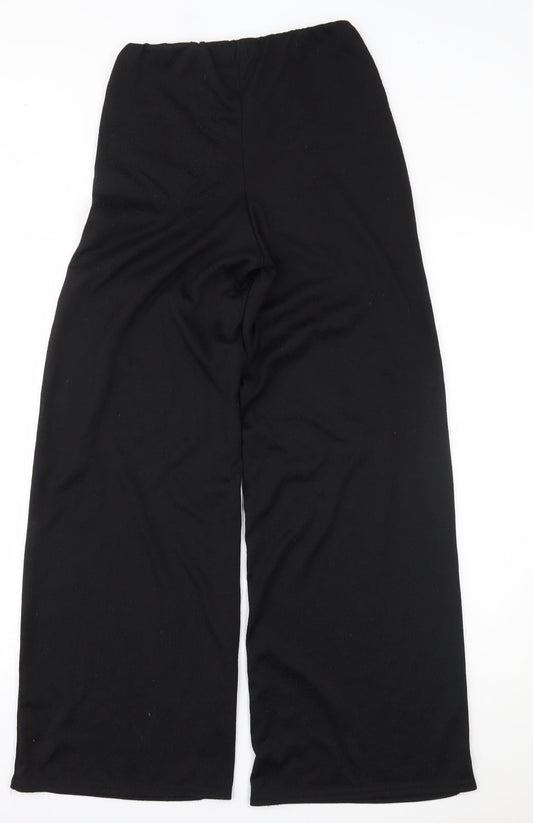 PRETTYLITTLETHING Womens Black   Trousers  Size 10 L27 in