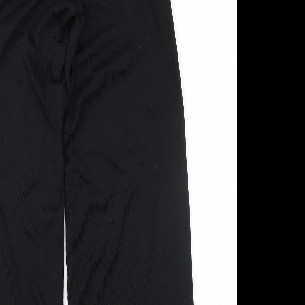 PRETTYLITTLETHING Womens Black   Trousers  Size 10 L27 in