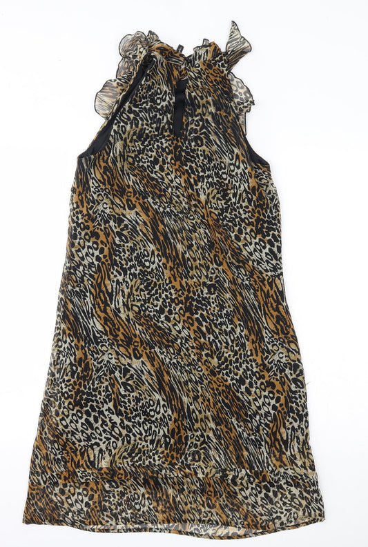 Fire Los Angeles Womens Brown Animal Print  Shift  Size M