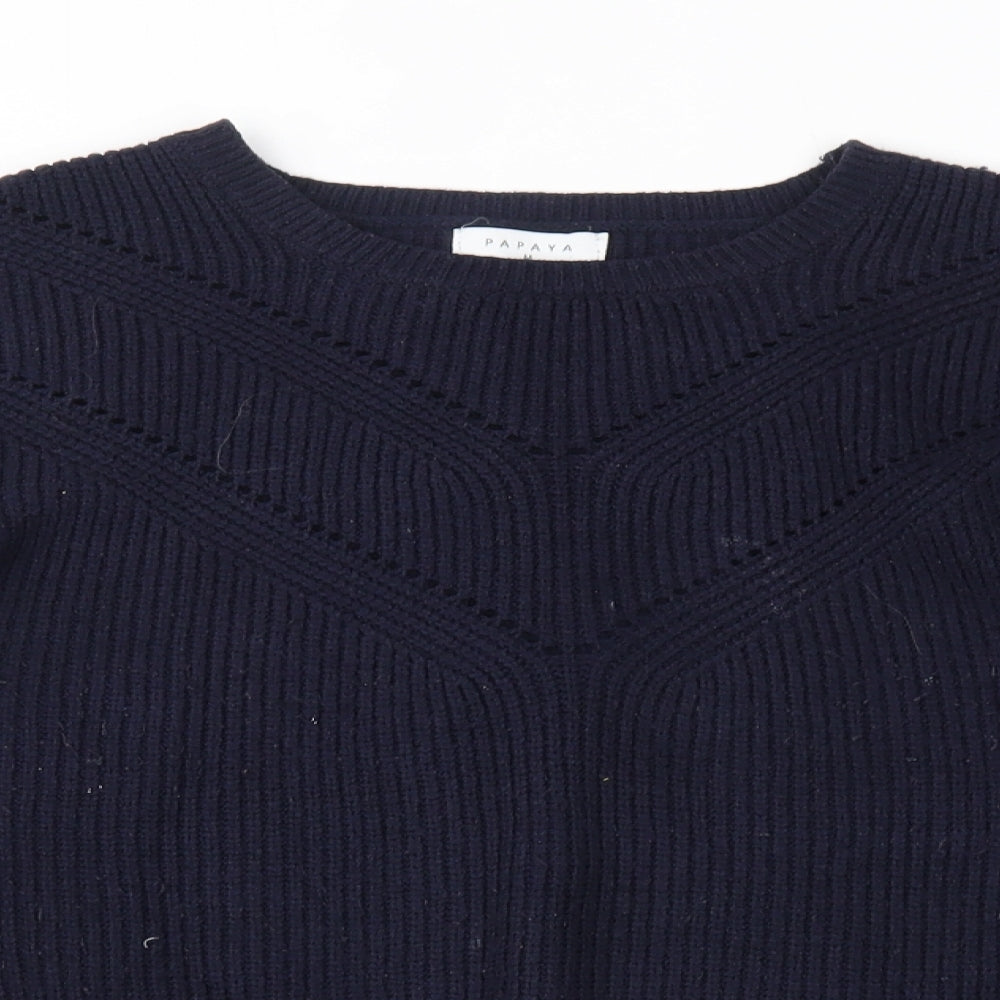 Papaya Womens Blue   Pullover Jumper Size M