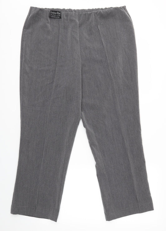 Vida Vi Womens Grey   Dress Pants Trousers Size 16 L26 in