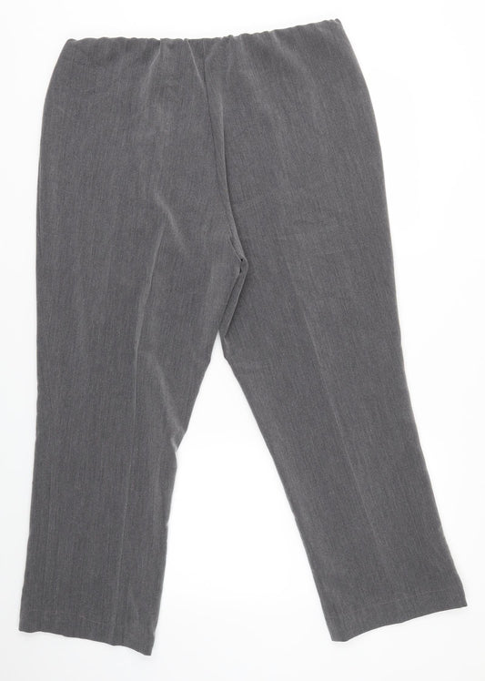 Vida Vi Womens Grey   Dress Pants Trousers Size 16 L26 in