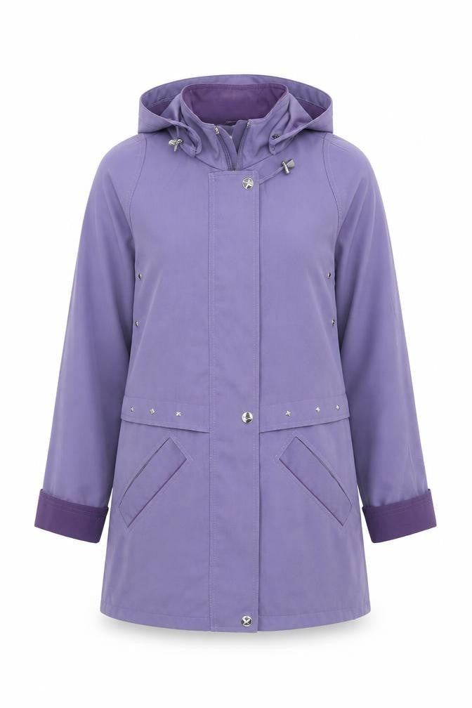 EWM Womens Purple   Overcoat Coat Size 10