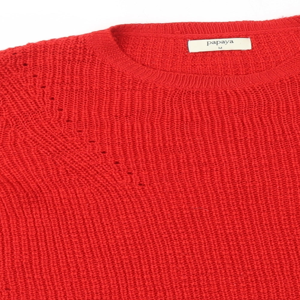 Matalan Womens Red   Henley Jumper Size M