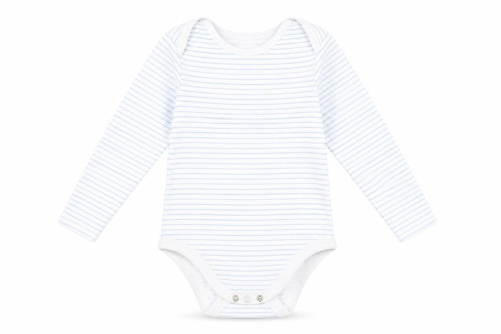 F&F Boys Blue Striped  Romper One-Piece Size 12-18 Months