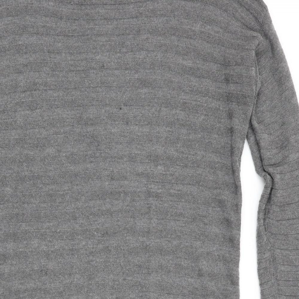 Atmosphere Womens Grey Striped  Jumper Dress  Size 10  - Back Zip
