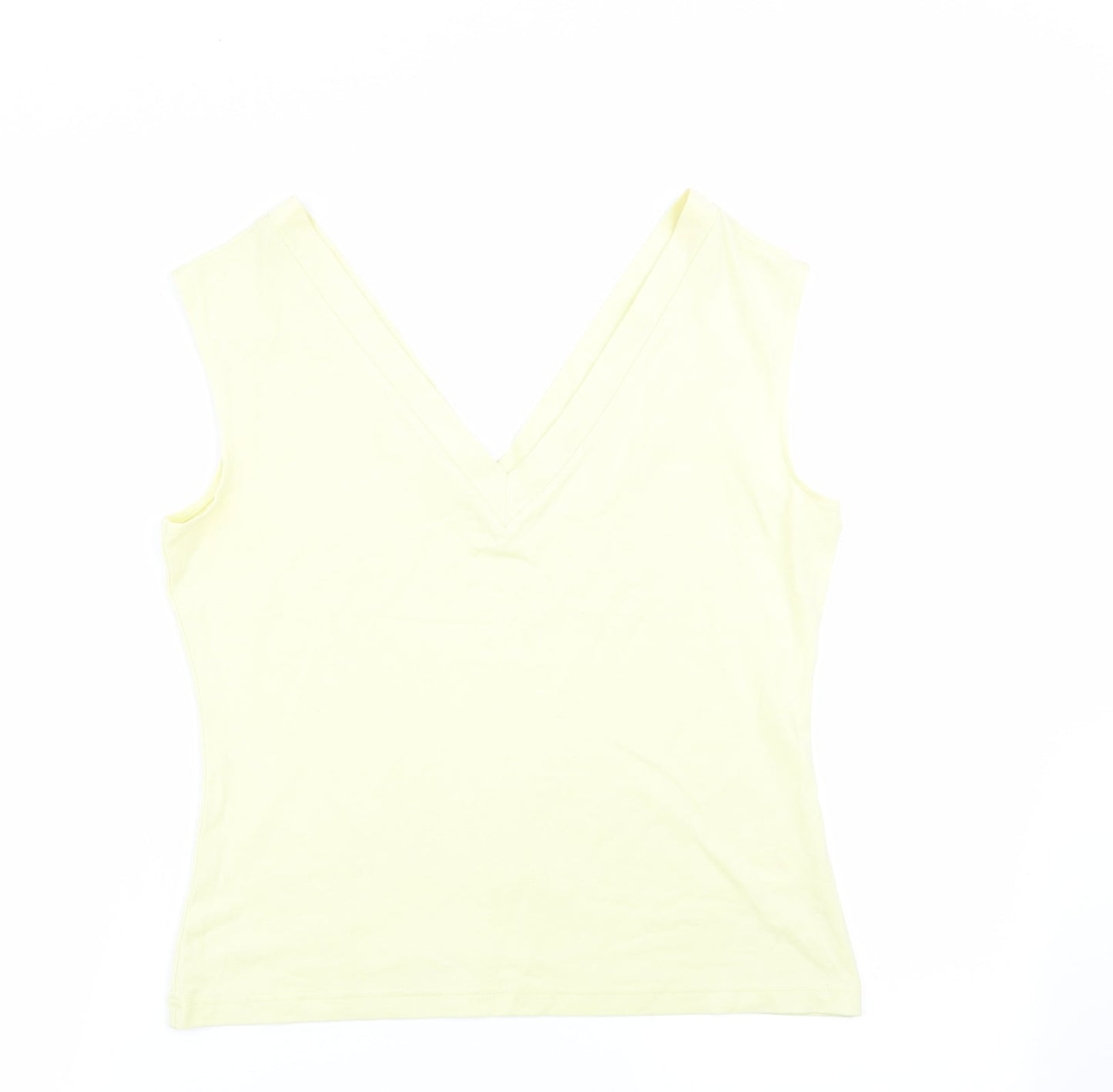 Marks and Spencer Womens Green   Basic Tank Size 12  - Lime green