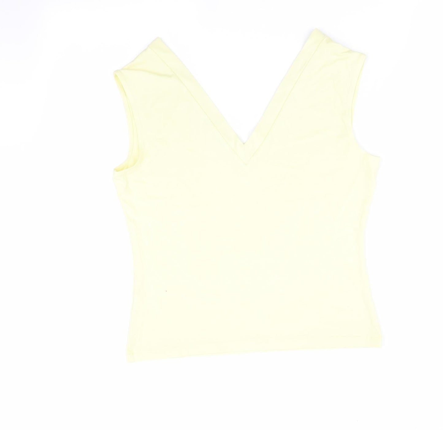 Marks and Spencer Womens Green   Basic Tank Size 12  - Lime green