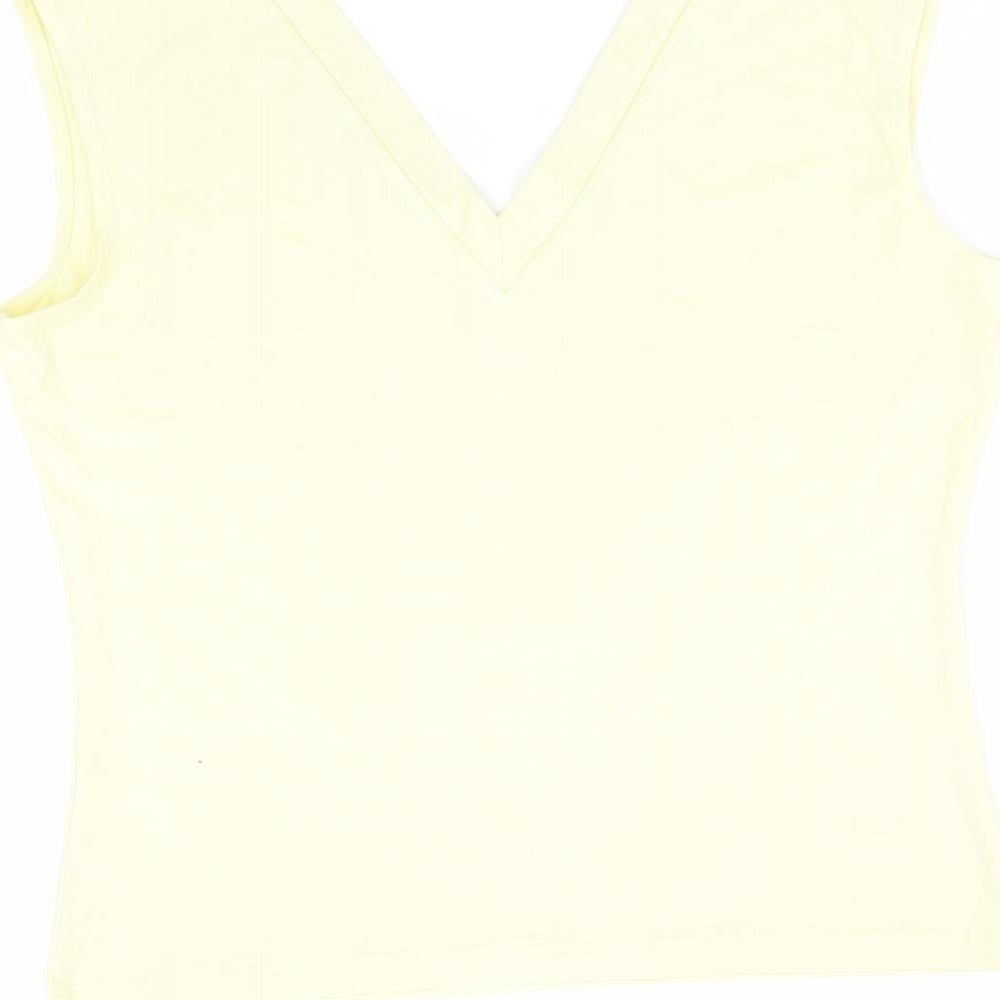 Marks and Spencer Womens Green   Basic Tank Size 12  - Lime green