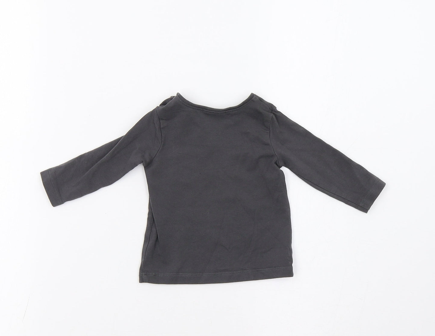 NEXT Baby Grey   Basic T-Shirt Size 0-3 Months  - Tiger